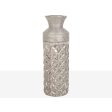 Vase Romimex Silver Ceramic 13 x 40 x 13 cm Hot on Sale