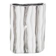 Vase Alexandra House Living White Silver Ceramic 19 x 8 x 25 cm Discount