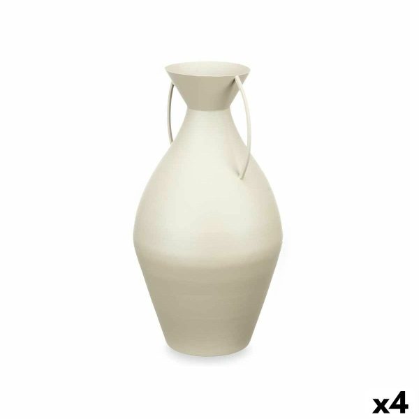 Vase Light brown Steel 22 x 43 x 22 cm (4 Units) Fashion