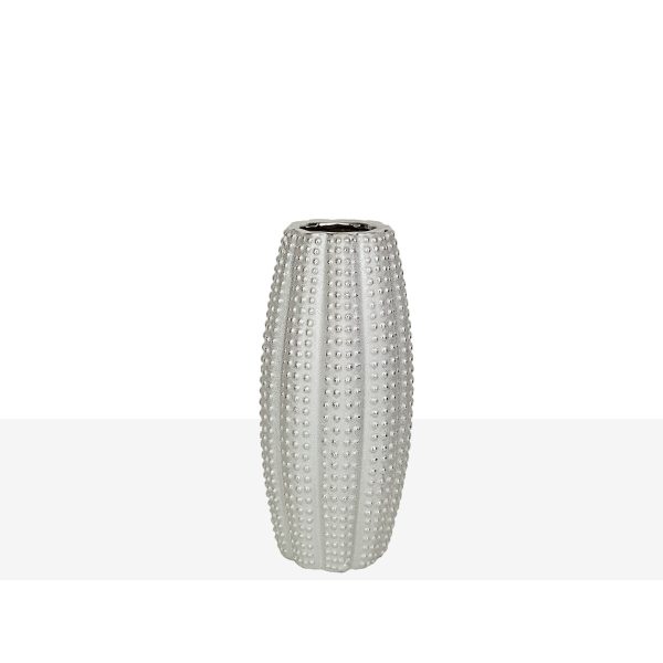 Vase Romimex Silver Porcelain 13 x 30 x 13 cm Supply