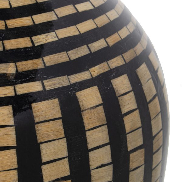 Vase Alexandra House Living Wood Bamboo 25 x 25 x 35 cm For Cheap