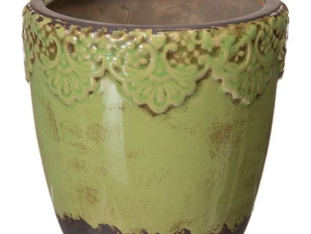 Planter Pistachio Ceramic 15,5 x 15,5 x 14 cm Online Sale