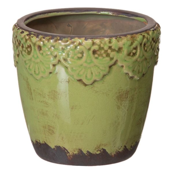 Planter Pistachio Ceramic 15,5 x 15,5 x 14 cm Online Sale