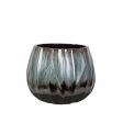 Planter Romimex Blue Black Ceramic 24 x 24 x 24 cm Online now