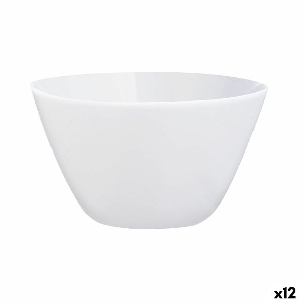 Bowl Luminarc Zelie White Glass (12 Units) For Discount