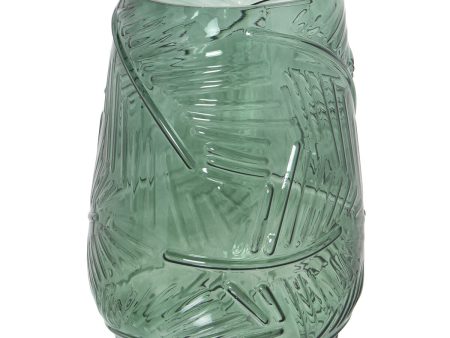 Vase Alexandra House Living Green Crystal 16 x 16 x 23 cm Online now