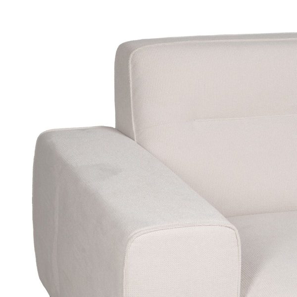 3-Seater Sofa Cream Wood 220 x 87 x 85 cm Online