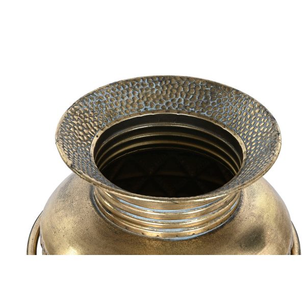 Vase Home ESPRIT Golden Metal 28 x 28 x 72 cm 28 x 28 x 71,5 cm Online now