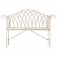 Bench Alexandra House Living White Iron 50 x 88 x 110 cm For Discount