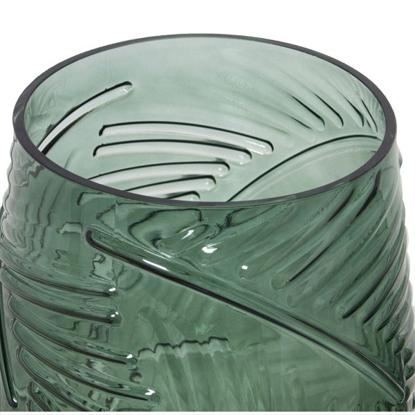 Vase Alexandra House Living Green Crystal 16 x 16 x 23 cm Online now