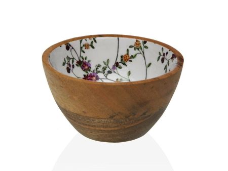 Bowl Versa Flowers Field Bamboo Porcelain Mango wood 13 x 7 x 13 cm Sale