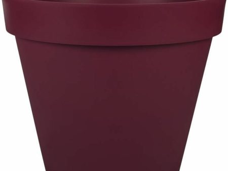 Plant pot EDA Ø 41 cm Dark Red Plastic Circular Modern For Discount