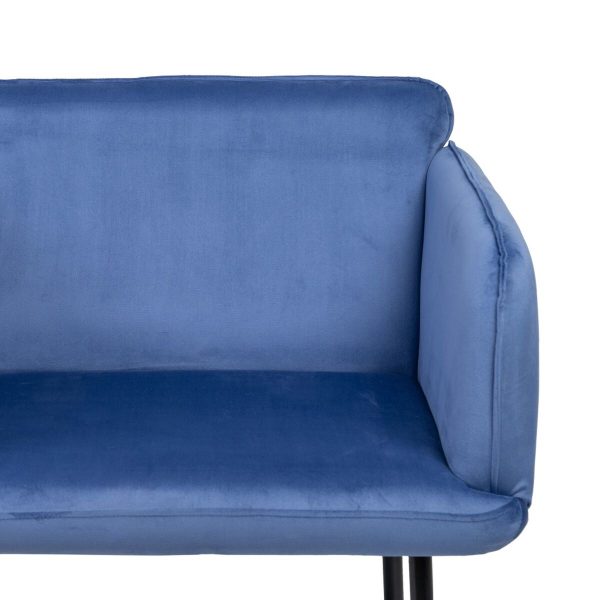 Armchair Synthetic Fabric Blue Metal For Sale