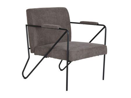 Armchair DKD Home Decor Grey Metal Polyester (64 x 69,5 x 76 cm) on Sale