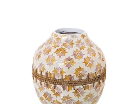 Vase Alexandra House Living Mother of pearl 22 x 23 x 27 cm Online Sale