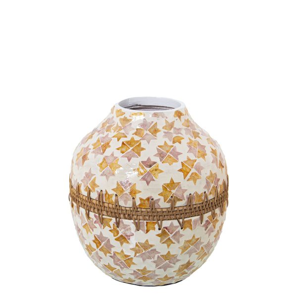 Vase Alexandra House Living Mother of pearl 22 x 23 x 27 cm Online Sale