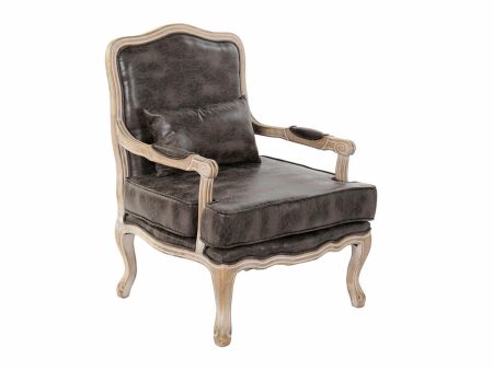 Armchair DKD Home Decor Brown Polyurethane Rubber wood (70 x 66 x 94 cm) Supply