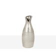 Vase Romimex Silver Ceramic 11 x 27 x 11 cm Cheap