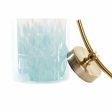 Vase DKD Home Decor Blue Golden Metal Crystal Mediterranean 19 x 15 x 41 cm Hot on Sale