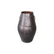 Vase Romimex Black Metal 45 x 67 x 45 cm Fashion