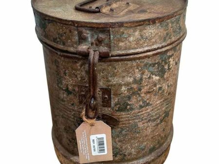 Decorative canister Alexandra House Living Brown Iron Traditional style 22 x 27 x 22 cm Sale