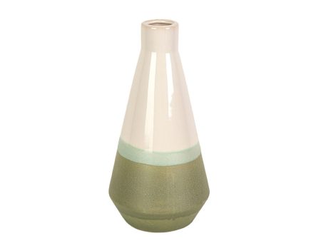 Vase Romimex Green Cream Ceramic 14 x 28 x 14 cm Discount