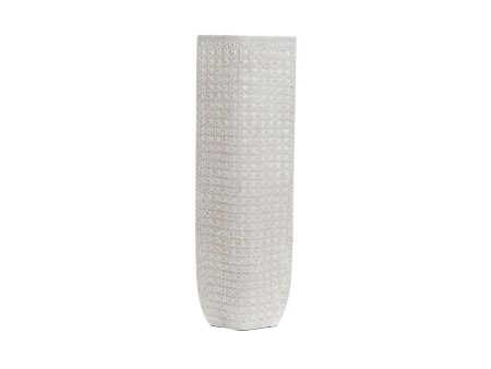 Vase DKD Home Decor 20 x 12 x 58 cm White Resin Modern Discount