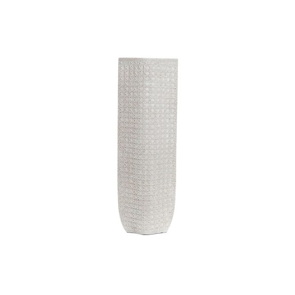 Vase DKD Home Decor 20 x 12 x 58 cm White Resin Modern Discount