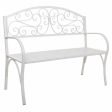 Bench Alexandra House Living White Iron 53 x 91 x 153 cm Online Sale