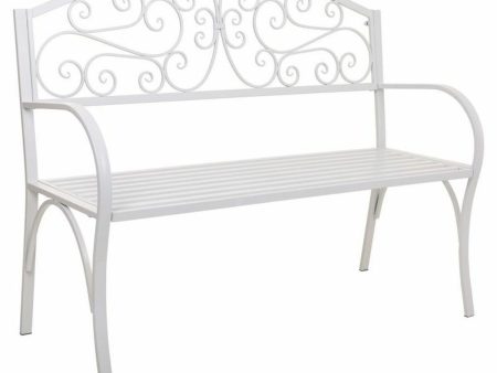 Bench Alexandra House Living White Iron 53 x 91 x 153 cm Online Sale