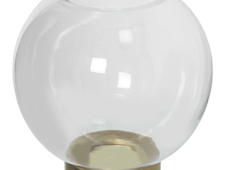 Vase Alexandra House Living Transparent Golden Crystal 20 x 22 cm 18 x 18 x 20 cm Online