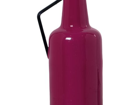 Vase Alexandra House Living Pink Metal 14 x 10 x 24 cm Discount