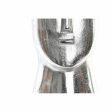 Vase DKD Home Decor Face Silver Aluminium Modern (17 x 16 x 36 cm) Hot on Sale