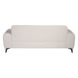 3-Seater Sofa Cream Wood 220 x 87 x 85 cm Online