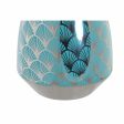 Vase DKD Home Decor Turquoise Porcelain Oriental (18 x 18 x 24 cm) For Cheap