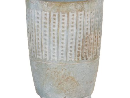 Planter Grey Cement 14 x 14 x 19,5 cm Hot on Sale