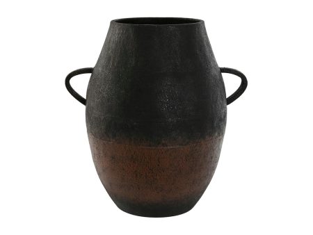 Vase Home ESPRIT Brown Black Metal Vintage 40 x 31,5 x 42,5 cm on Sale