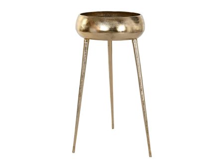 Planter Home ESPRIT Golden Aluminium Modern 35,5 X 35,5 X 77 cm For Sale