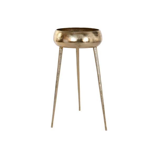 Planter Home ESPRIT Golden Aluminium Modern 35,5 X 35,5 X 77 cm For Sale