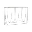 Console DKD Home Decor Silver Metal White Marble 115 x 35 x 78 cm For Discount