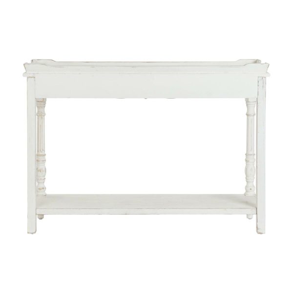 Console DKD Home Decor 120 x 40 x 84,5 cm Fir White MDF Wood For Sale