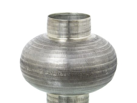 Vase Alexandra House Living Silver Metal Aged finish 25 x 25 x 28 cm Online now