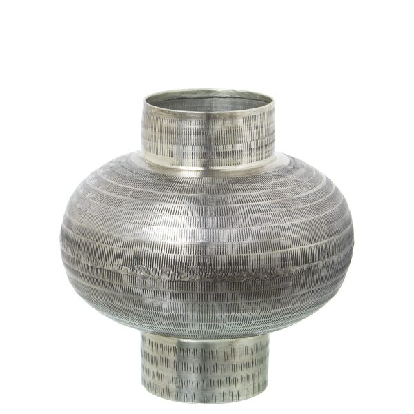 Vase Alexandra House Living Silver Metal Aged finish 25 x 25 x 28 cm Online now