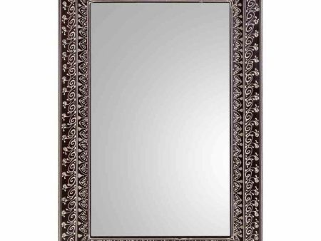 Wall mirror Alexandra House Living White Brown 1 x 62 x 42 cm Rectangular Hot on Sale