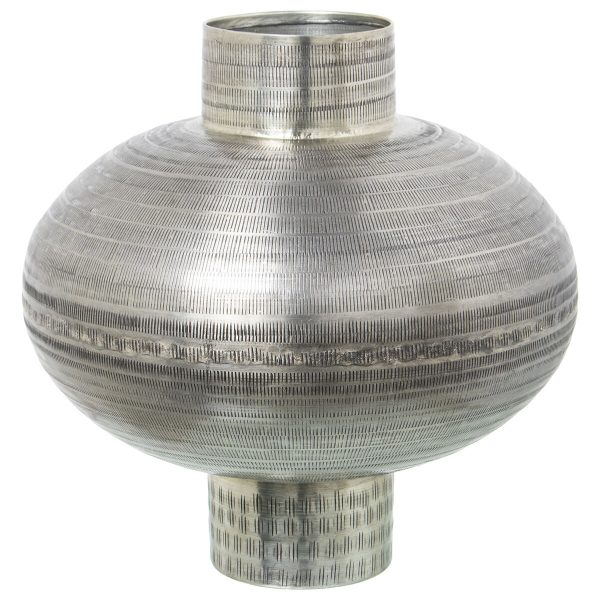 Vase Alexandra House Living Silver Metal Aged finish 50 x 33 x 33 cm For Discount