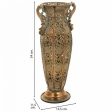 Vase Alexandra House Living Gold Iron 11 x 34 x 11 cm Online Hot Sale