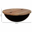 Centre Table Alexandra House Living Black Iron Mango wood 86 x 30 x 86 cm Sale