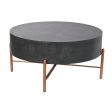 Centre Table DKD Home Decor Metal Aluminium 90 x 90 x 45 cm Mango wood Discount