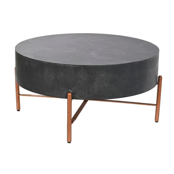 Centre Table DKD Home Decor Metal Aluminium 90 x 90 x 45 cm Mango wood Discount