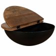 Centre Table Alexandra House Living Black Iron Mango wood 86 x 30 x 86 cm Sale